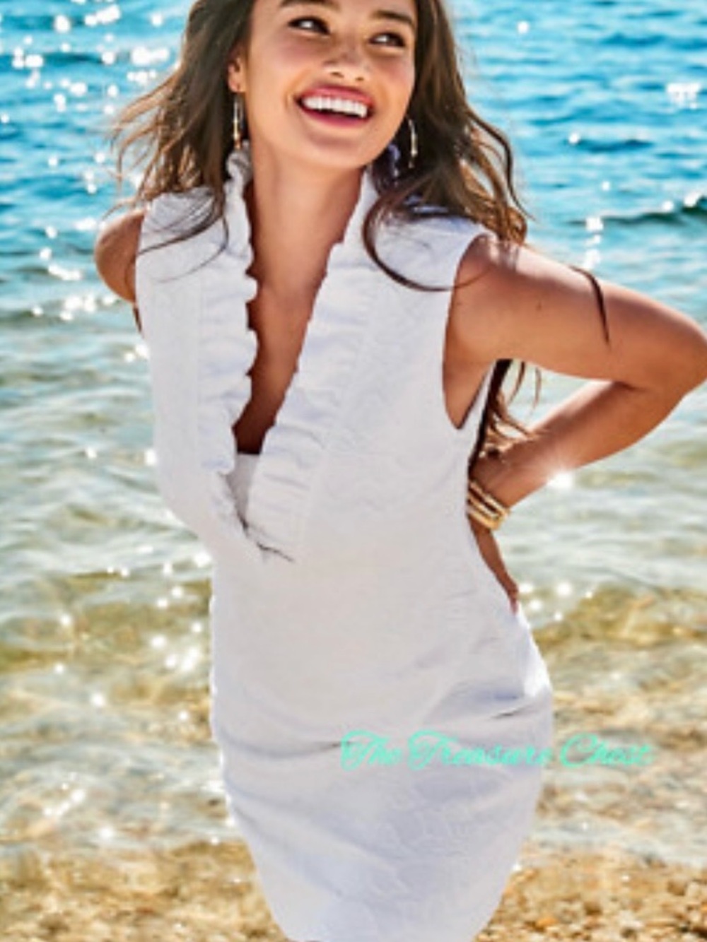 Lilly Pulitzer | Tisbury jacquard  texture “Resort White” mini shift dress